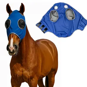 Breathable Horse Mask Windproof Eye Cover, Mesh Eye Shield Sand Protection, Horse Headgear Equestrian Gear, 1 Piece