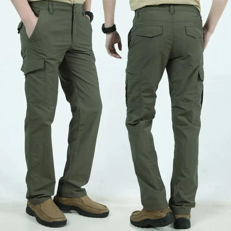 TacticalCargoPantsMenOutdoorWaterproofCasualMultiPocketPantsMaleWorkJoggers