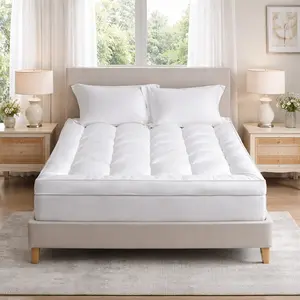 Luxury 4 Inch Cooling Mattress Topper – Extra Thick Plush Bed Pad for Back Pain Relief, Pressure Point Support, Soft Comfort, Breathable Design, Premium Sleep Upgrade for Queen, King & Full Beds