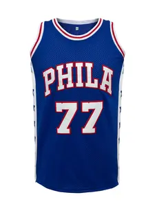 Men's Letter & Figure Embroidered Crew Neck Philadelphia 77 Basketball Jersey,Loose Casual Breathable Comfortable Sleeveless Sports Jersey for Outdoor Training,Basketball Clothing for Unisex,Basketball Shirt