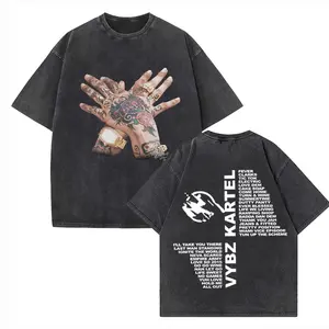 Vybz Kartel Tour 2025 Cotton Shirts Vybz Kartel Merch Vintage O-Neck Cotton Unisex T-Shirts