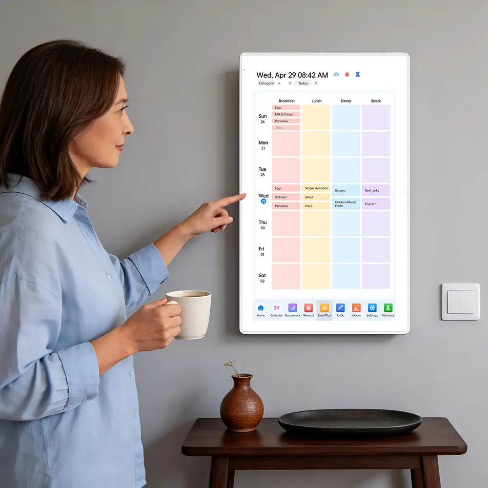 【BACK TO SCHOOL] VCIVIK 15.6" Digital Family Calendar, Smart Touchscreen Wall Planner with AI Assistant, Chore Chart, Meal Planner & Calendar Sync