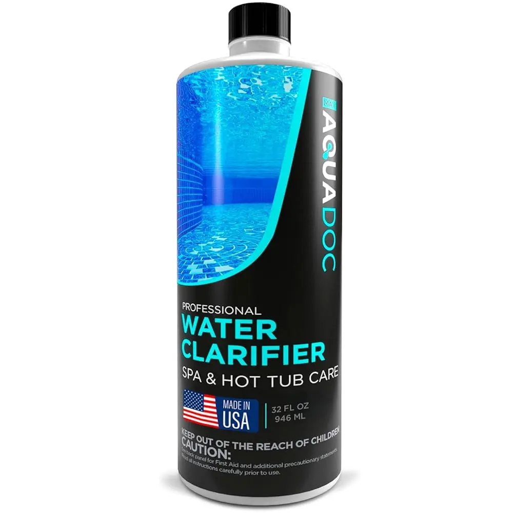 MAV AquaDoc Fast-Acting Hot Tub Clarifier - 32oz Hot Tub Care Chemical, Eliminates Cloudy Water, Targets Particles, Boosts Water Clarity, Extends Filter Life, Enhances Blower Performance