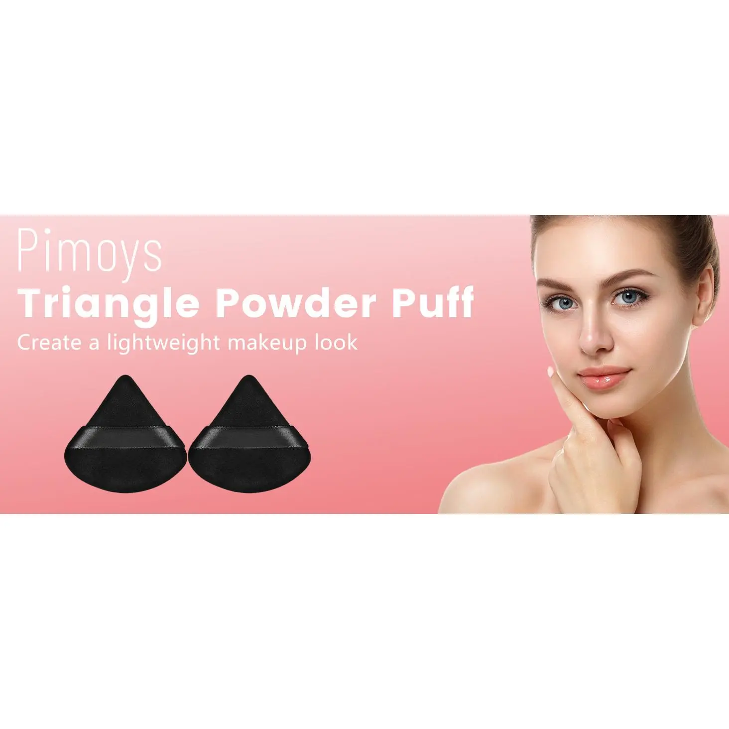 6 Pcs Powder Puff, Face Soft Triangle Makeup Puff Velour Makeup Sponge for Loose Powder (Black) 6 Pcs Powder Puff, Face Soft Triangle Makeup Puff Velour Makeup Sponge for Loose Powder (Black)