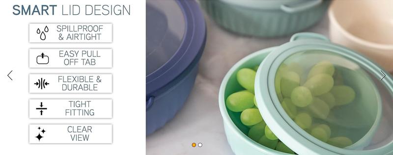 COOK WITH COLOR Prep Bowls - Wide Mixing Bowls Nesting Set with Lids, Sturdy 8 Piece Meal Prep Bowl, Tableware. Includes 13, 24, 41, and 73oz sizes