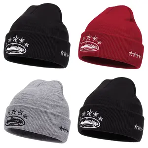 NEW HATS Five star embroidery Beanie Hat Everyday Wear Keep Warm Durable Knitted Hat Hip Hop Skullcap Brimless Cap