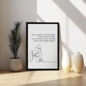 Funny Bathroom Poster Toilet Humor Wall Art Funny Bathroom Artistic Canvas Wall Art,Toilet Home Bathroom Wall Decoration