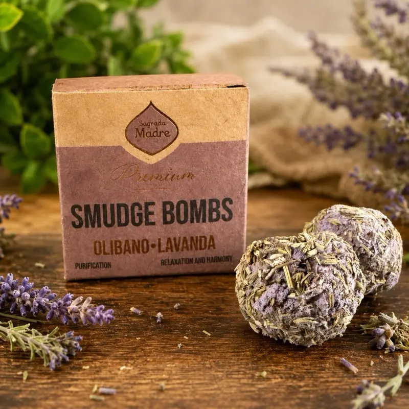 Smoke Cleanse Bombs | 8 pack Incense | Lavender | Sandalwood | Rose |  Aroma Fragrance Smudge Woody Floral Scent Perfume Box