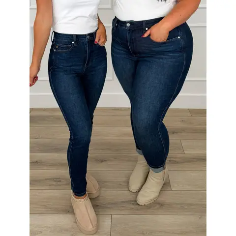 Judy Blue Kyla Tummy Control Skinny Jeans (Non Distressed)