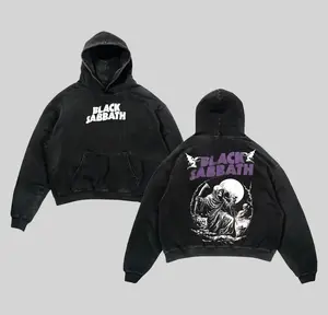 Vintage Black Sabbath Band Music Tour Washed Hoodie , Black Sabbath Concert 2 Sided ,Music Graphic Wash design , Rock Band, Retro Music Hoodie, Rock Music Lover, Vintage Band Hoodies Casual Comfort Cotton Fabric Fit Top , Top Men's and Women's Clothing