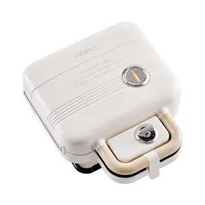 Timable Dual Plate Mini Breakfast Machine Multifunctional Home Waffle and Sandwich Maker for Daily Light Meals