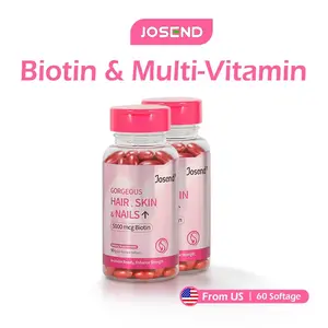 JOSEND Biotin Capsules for Women | Clinically Proven — Thicker Hair & Reduce Wrinkles & Fine Lines | With Vitamins A, C, D3, E & B Complex | 90 Ct