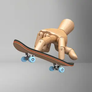 Wooden Finger Skateboard, 2 Counts Mini Finger Skateboard, Creative Finger Sports, Mini Skateboard Starter Set, Finger Sports, Suitable as Party Gift, Fingerboard Deck