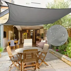Rectangular Waterproof Sunshade Sail, 98% UV Protection Rain Shelter, UV Resistant Canopy, Includes Free Rope, Ideal for Garden Patio Gazebo, Outdoor Shade Canopy