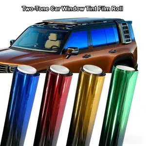 50x300cm Car Window Two-Tone Tint Film Roll - Sun Blocking & Heat Block, UV Protection Heat Insulation Privacy Window Tint，Easy DIY Installation Kit for Cars, SUVs, Vans,Car Stuff
