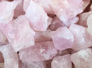 Rose Quartz Rough Rocks and Crystals for Tumbling, Crafts and Art - Stones for Tumbling