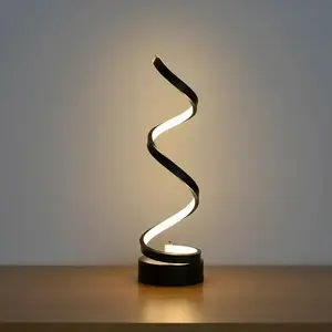 USB Powered Spiral Design LED Desk Lamps, 3-color Dimming Dimmable Desk Room Lights for Decor, Indoor lights for Bedroom Home Office Study Room, Gift