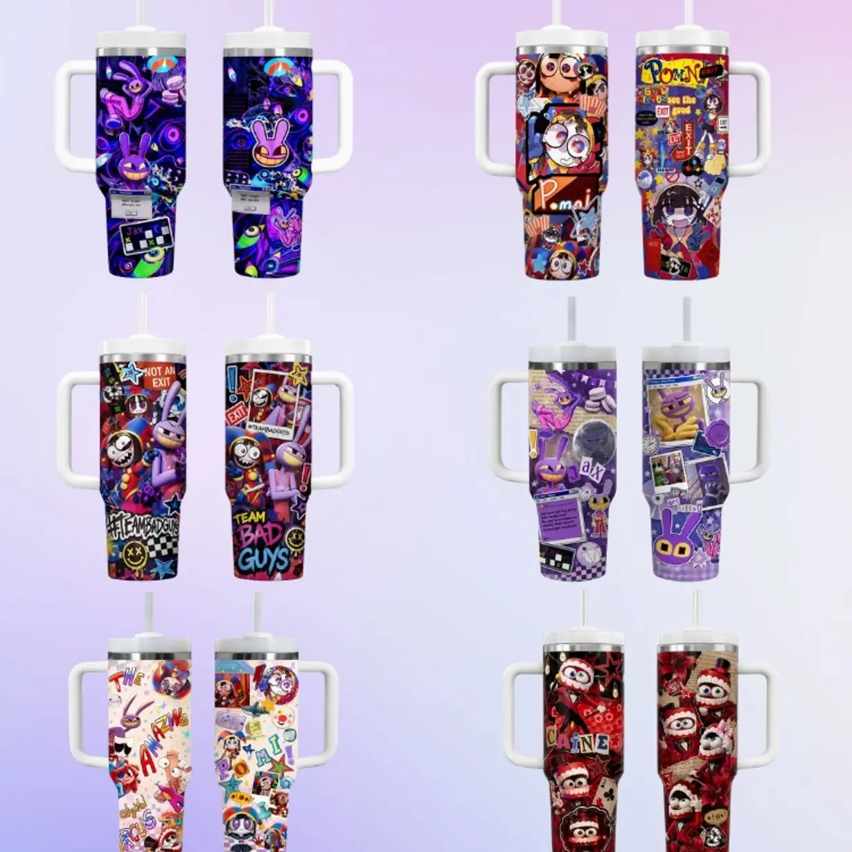 CAINE The ADC 20oz/30oz/40oz Stainless Steel Tumbler – Double Wall Insulated Travel Mug, Gift for Animation Fans