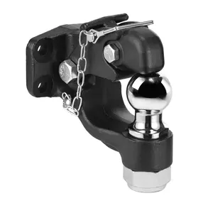 Pintle Hitch with 2" Ball – Fits 2.5"–3" Lunette Ring, 20,000 lbs Capacity