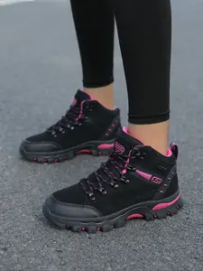 Women's Fashion Hiking Shoes, Windproof Waterproof Outdoor Sports Sneakers, Durable High Top Casual Footwear for Daily Wear