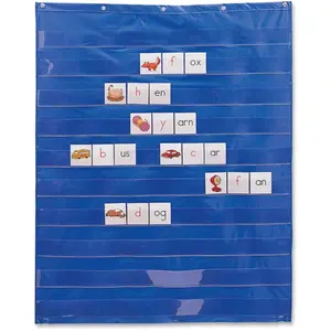Lorell  Standard Pocket Chart - Nylon, See Through, Ages 3-10