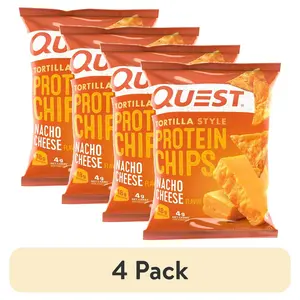 (4 pack) QUEST NACHO FLAVORED PROTEIN CHIP Snack Crispy