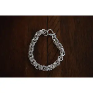 Unisex 999 Fine Silver Chain Bracelet, Hmong Durable and Versatile Chain Bracelet, Certified Pure Silver 999, Miao Silver Heritage, Silver Hand Chain, Ethnic Tribal Style, Mens Bracelet