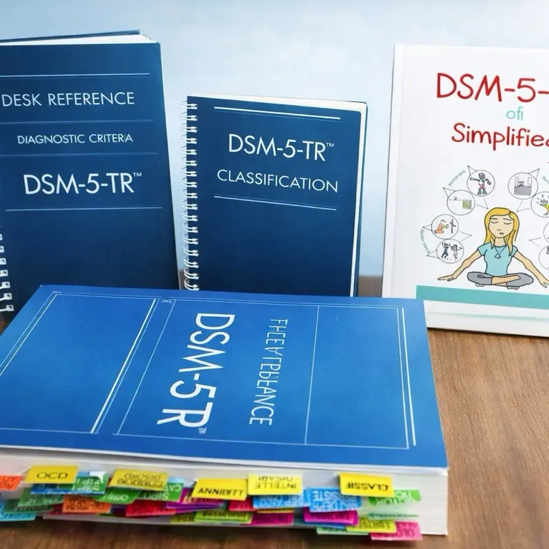 English DSM-5-TR Soft Cover Paperback Book - Compact, Portable, with Index Tabs, Classification Guide, Simplified Companion, Quick Lookup, Science & Technology Reference for Mental Health Professionals