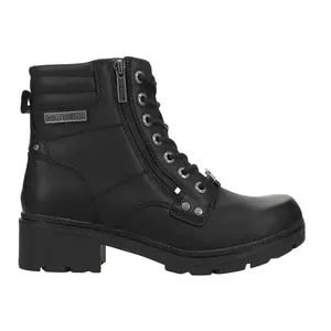 HARLEY-DAVIDSON FOOTWEAR Womens Inman Mills Casual Boots Ankle Low Heel 1-2" - Black