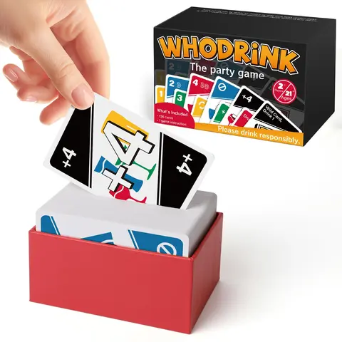 Whodrink Drinking Party  Games for Adults, The Party Game, Fun Easy Card Game for  Nights, Tabletop Game for Bachelorette Parties, Couple Interactive Games, Suitable for Multiple  Activity