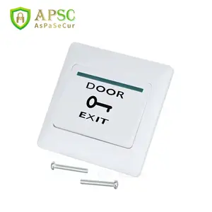 Waterproof Door Exit Button Release Switch NO/NC/COM Output Emergency Push Button Fireproof Plastic for Access Control System