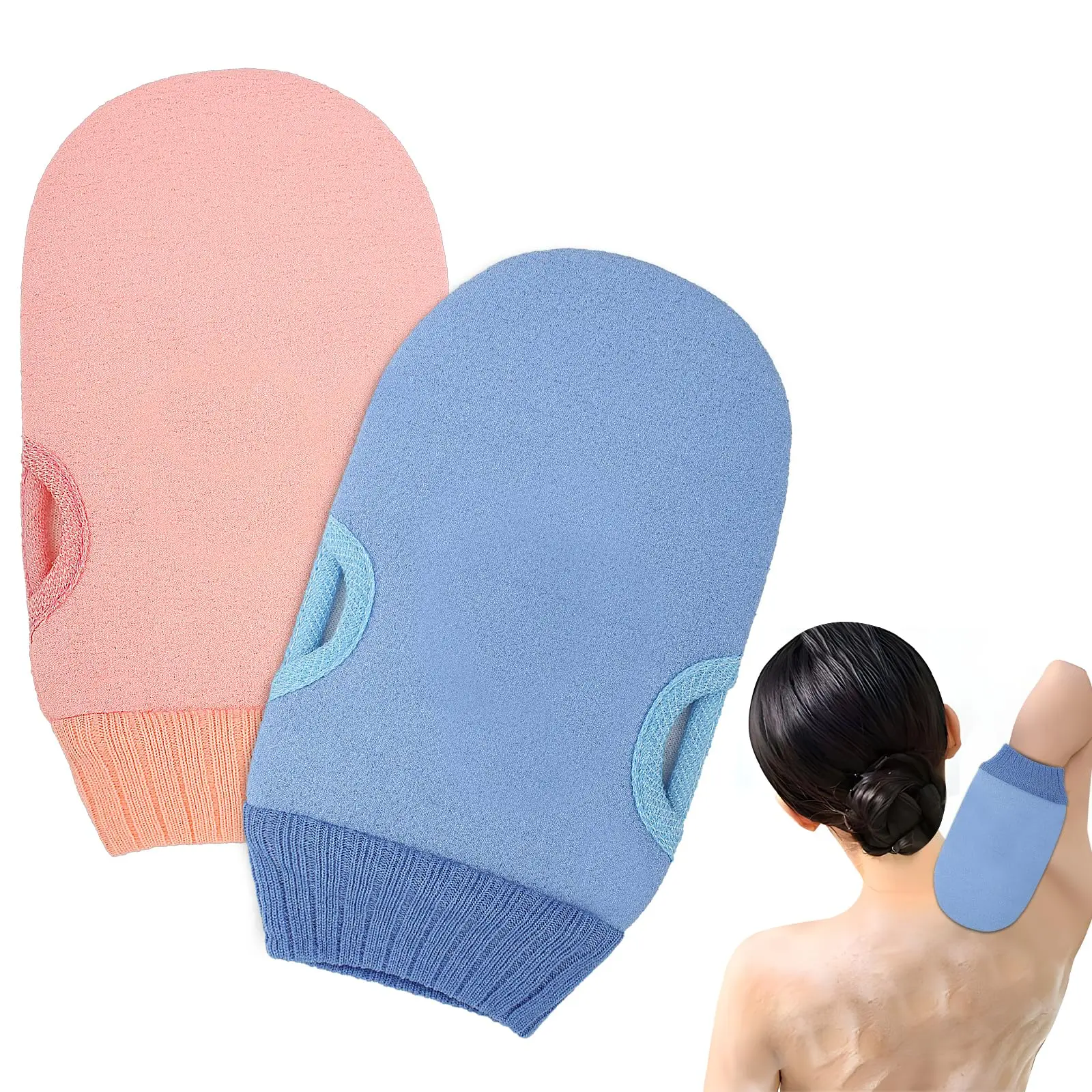 Exfoliating Bath Gloves, Soft Scrubbing Sponge, Shower Mitts, Exfoliating Shower Scrubber, Bathroom Accessories, Gentle Exfoliation, Easy to Use, Perfect for Daily Care