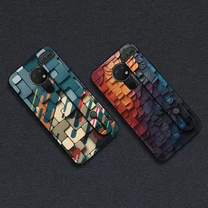 Anti-dust mature Phone Case For Nokia 6.2/7.2 Fashion Design Silicone simple Anti-knock Shockproof commerce personality Durable Plain color Waterproof geometry Phone Holder