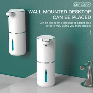 Rechargeable induction soap dispenser, suitable for bathroom, kitchen, dining room, school, home cleaning, dishwashing, and hand washing. It is a contactless automatic liquid dispenser that allows for free liquid replacement.
