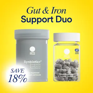 Ritual’s Gut & Iron Support Duo with Ritual’s New 48-Hour Iron BioSeries and Synbiotic+ for Daily Gut Health Support, 30 Day Supply*