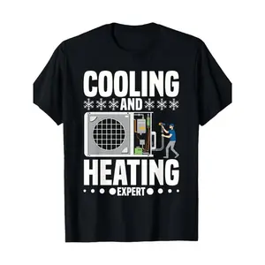 Men'S T-Shirt | Funny Cooling and Heating Expert Graphic Tee Casual Workwear for HVAC Technicians Comfortable Everyday Wear with Humorous Design