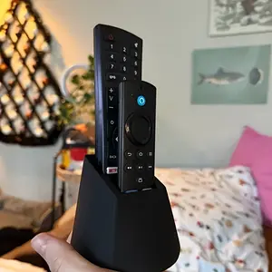 Dual Remote Control Holder Stand, Practical Desktop Organizer for TV Air Conditioner Lamp Remotes Office Supplies, No Power Required