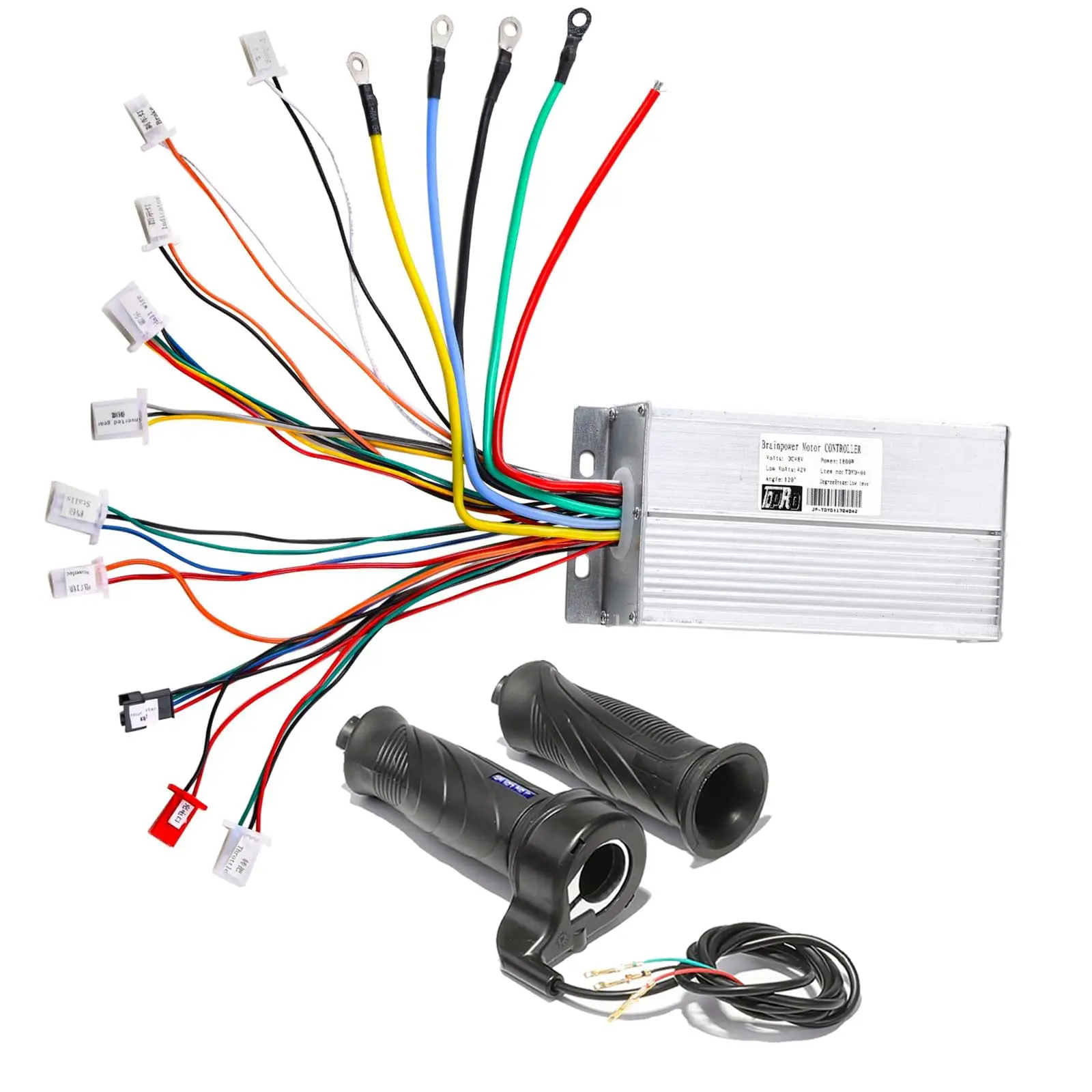 Universal 22mm 7/8 Hand Grips 48V 1800W Brushless DC Motor Speed Controller Reverse for Go Kart Quad Buggy Scooter E Bike Electric Dirt Pit Bike Tricycle 4 Wheeler Drift Trike Razor MX450 MX650 Taotao