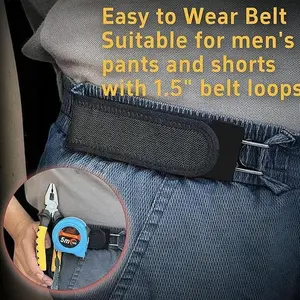 2PCS Buckleless Belt Hooks Tactical Metal Hook Elastic Belt Unisex Adjustable Buckle-Less Invisible Waist Belts Black Alloy Canvas