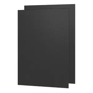 Black ABS Plastic Sheet 18" x 24" x 0.060" Moldable Flexible Thermoplastic Board 1/16" Thick (1.5mm) for Craft Projects, Robotics Competitions - Textured & Smooth Surface, Pack of 2