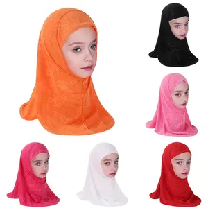 Bright Color Hijab for Little Girls Years Old, Ethnic Headscarf