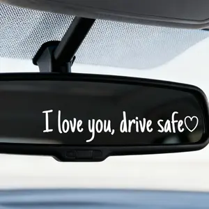 12-piece I love you drive safe Car Body Stickers Waterproof Window Decals Personalized Decorative for Safe Driving Enhance Vehicle Look car mirror decal