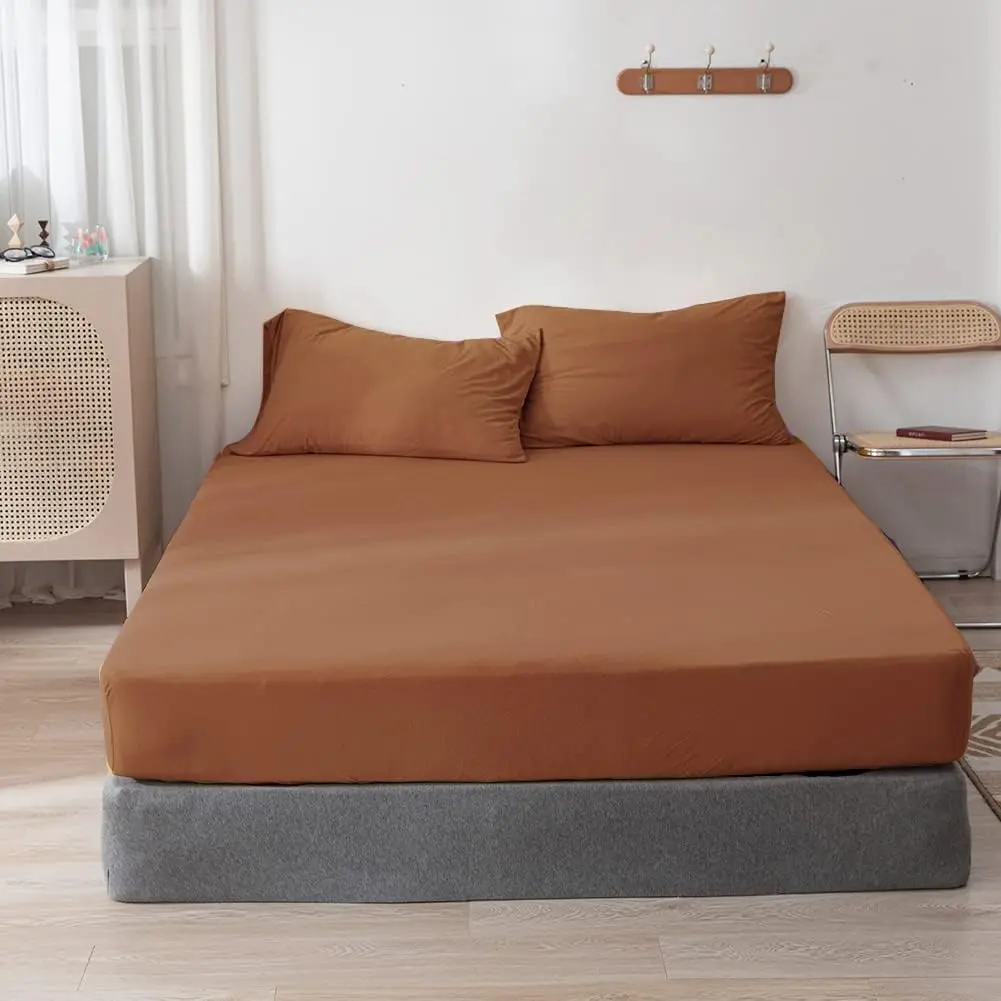 Jersey Knit Cotton Fitted Sheet 3 count - Ultra Soft, Wrinkle Free and ...