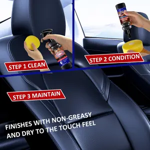 Car Leather Care Spray, Interior Seat Conditioning Lotion, Refinish & Nourish, 150ML + 150ML Set