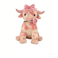 Rose Flower Bow Tie Pink Cow (without heart)
