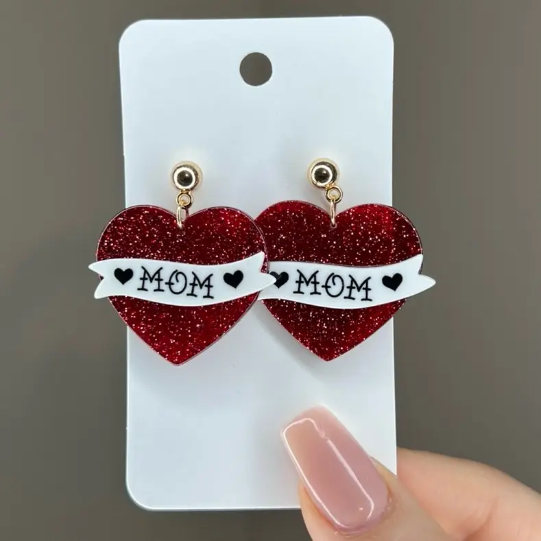 Mom tattoo earrings