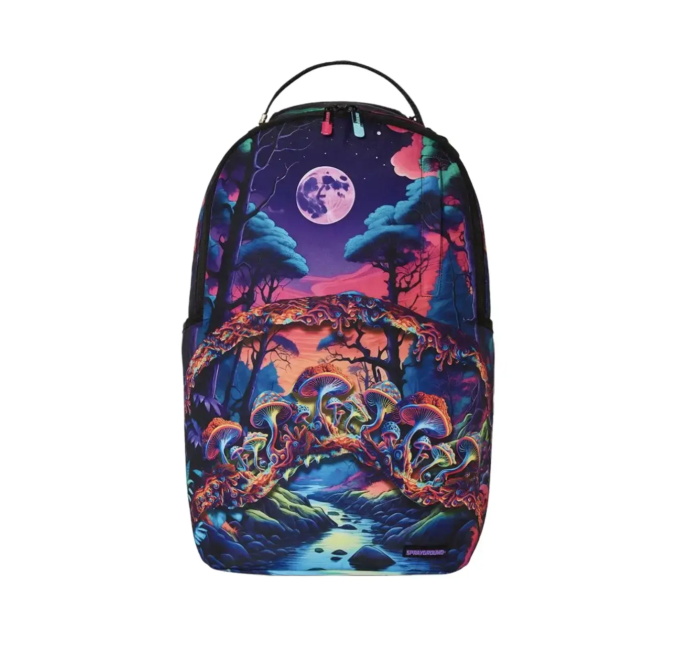 Sprayground Psychedelic Forest DLXR Men's Backpack, Trippy Graphic Print with Multiple Zips and Padded Straps for Travel & Back to School, Back To School Haul, Campus Life