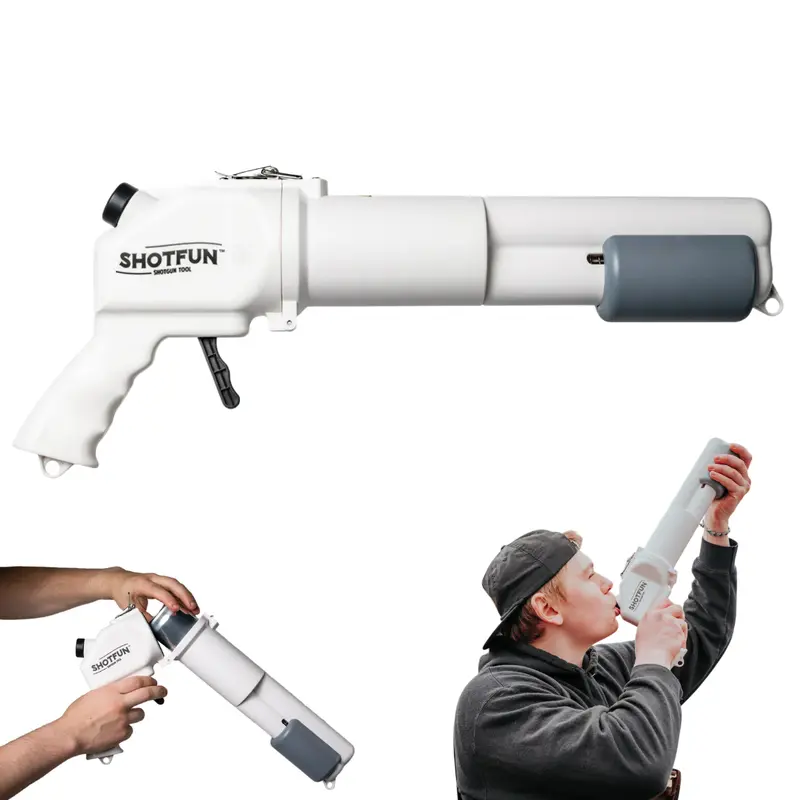 Shotfun (White, Regular Can) - Innovative Shotgun Tool for 12 oz Cans - Ideal for Tailgates, College Parties, Beach Days, Golf Trips, Spring Break, and More