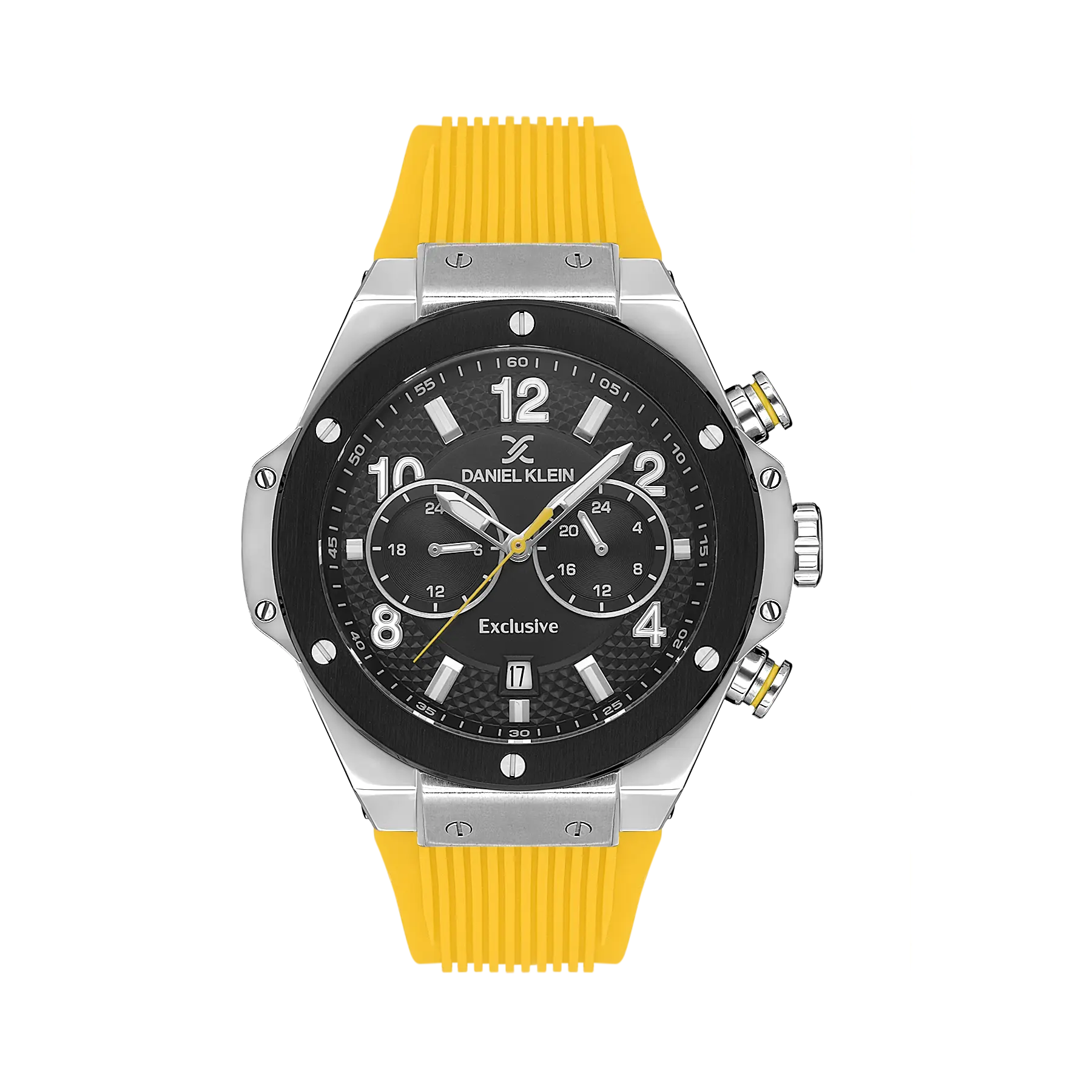 Daniel Klein Exclusive Men Yellow Rubber Watch