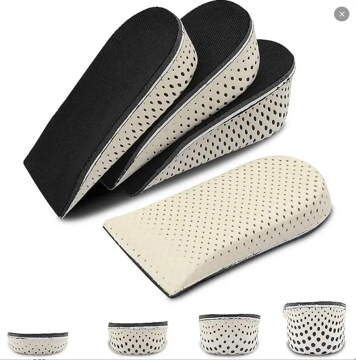 4D insoles, unisex, soft memory foam orthopedic insoles, sports insoles, 4cm height increasing insoles.